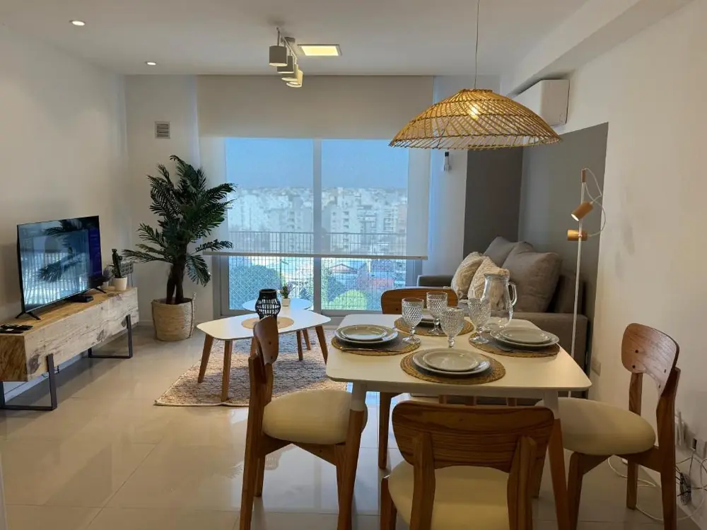 Living comedor de un departamento