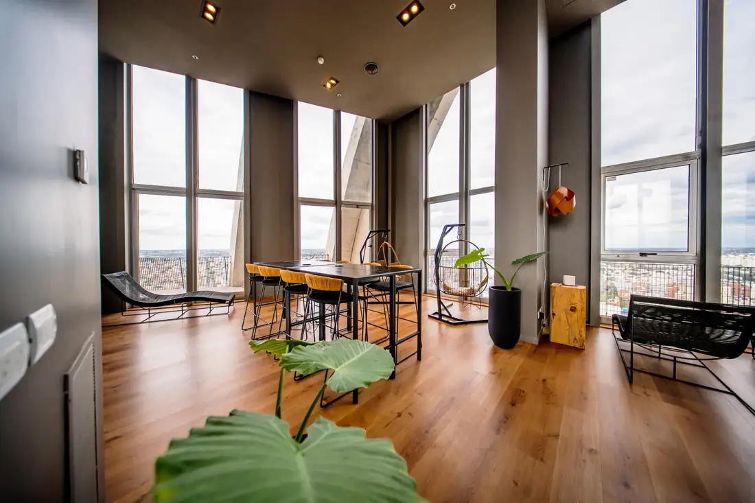 Espacio de trabajo del living compartido